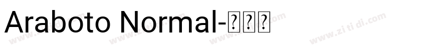 Araboto Normal字体转换